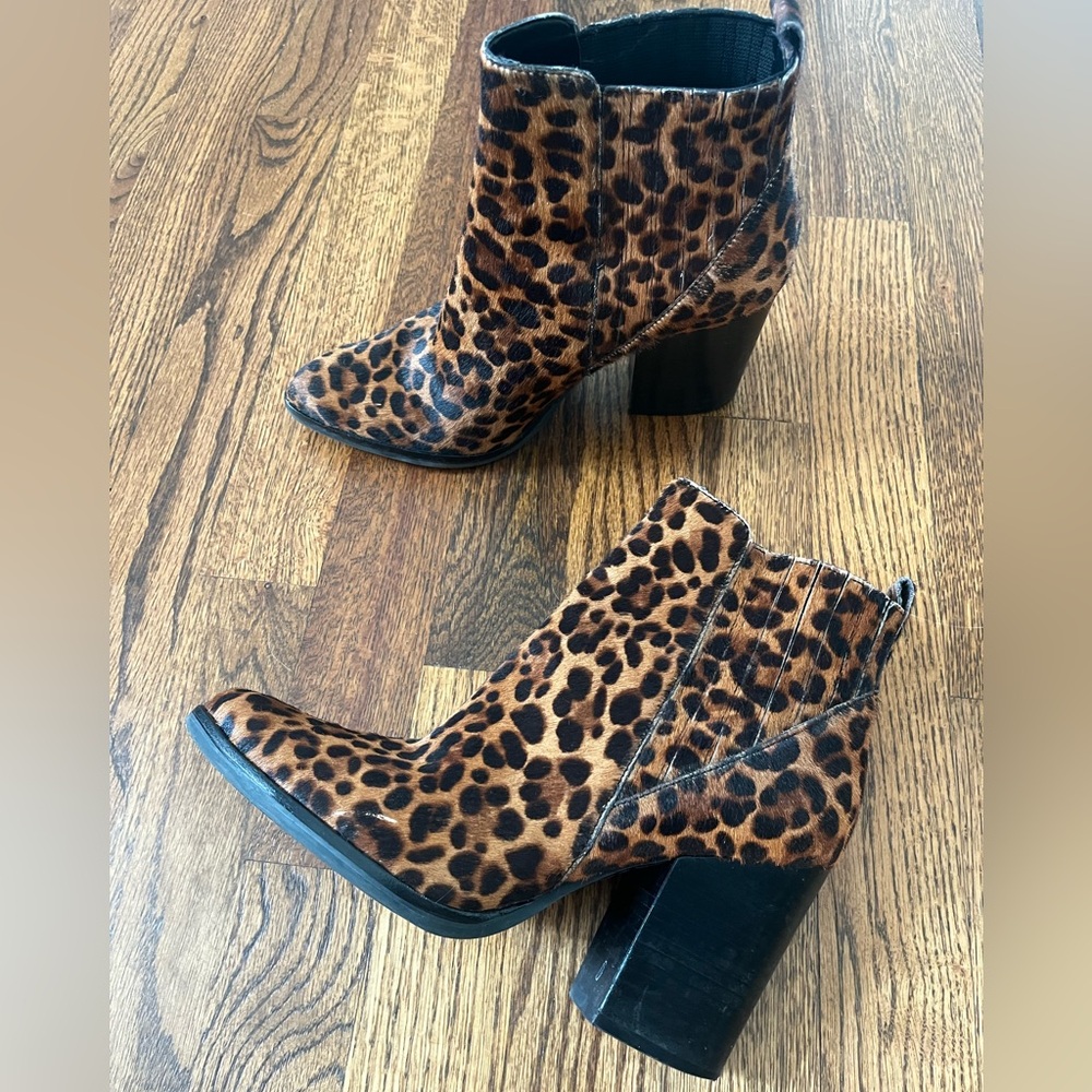 Marc Fisher cheetah print booties